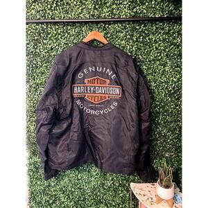 Harley Davidson Motorcycle Embroidered Jacket Size XL